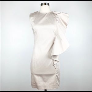 French Connection + size 4 dress + tan